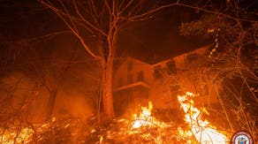 Incredible photos show New Jersey firefighters battling flames around home