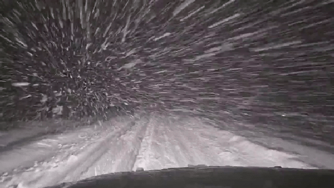 Looped video of snowfall in Trinidad, Colorado, Thursday night.