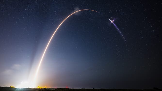 A SpaceX Falcon 9 launches from Kennedy Space Center in Florida on Nov. 4, 2024 sending 6,000 pounds of supplies and research to the International Space Station.