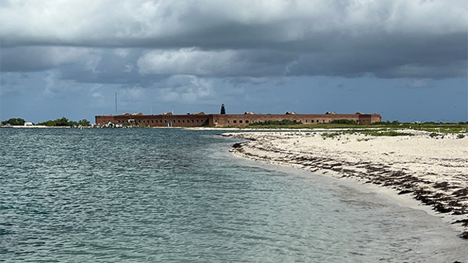 This photo shows Dry Tortugas National Park off Key West, Florida.