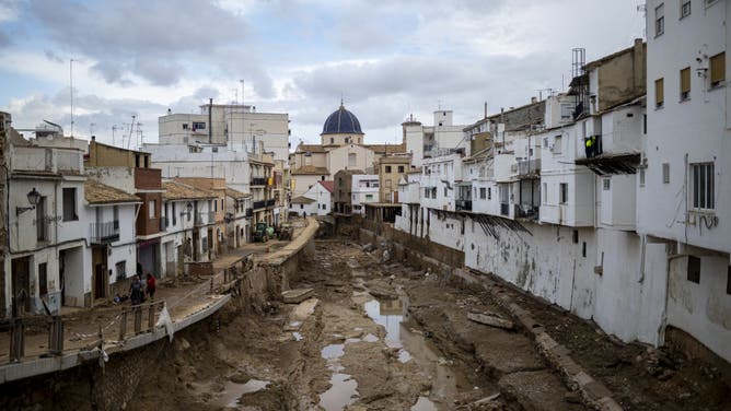 A view of the affected areas as search and rescue efforts continue for the 1,900 people missing in the flood-prone area of ​​Chiva, Valencia, Spain on November 03, 2024.