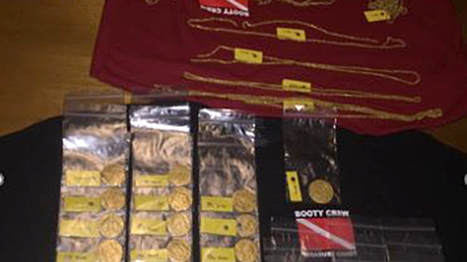 Gold and jewels found on the 1715 Fleet Shipwrecks on Florida's Treasure Coast.