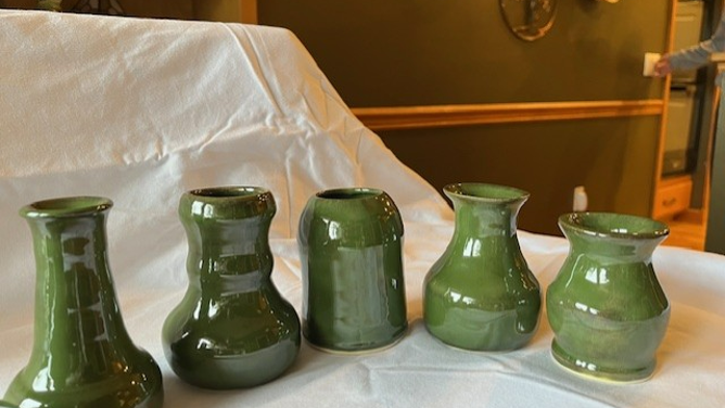 Some of Catherine Eason's pottery.