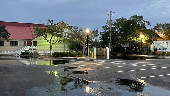 Tidal flooding was seen Thursday in Mount Pleasant, South Carolina.