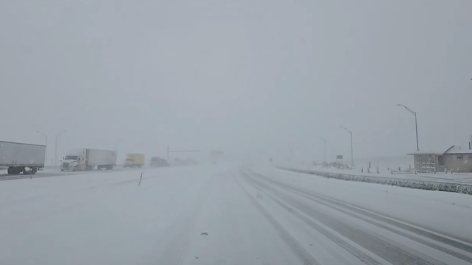 Snow on I-70 Wednesday.