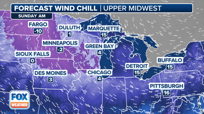 Sunday Morning Wind Chill Temps