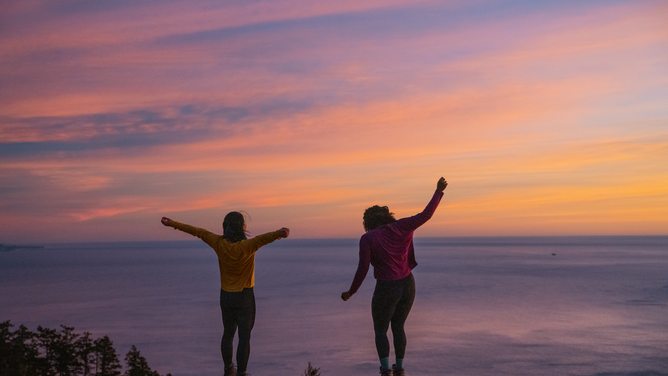 Two people enjoying the view.
