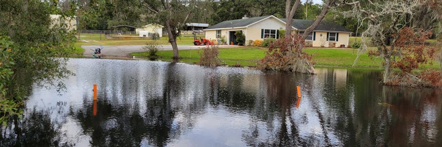 Florida neighborhood still flooded from Hurricane Milton a month later