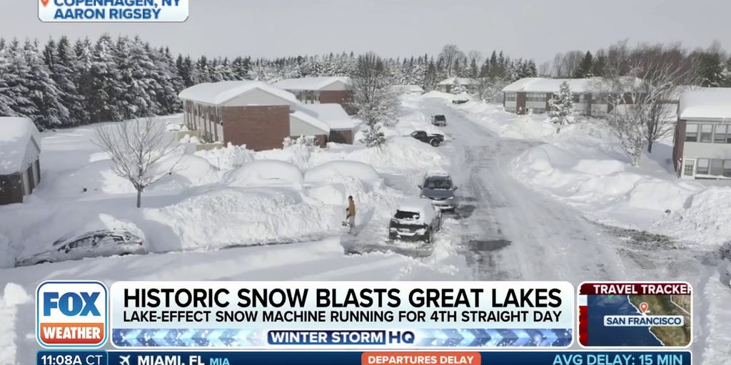 DRONE VIDEO Thundersnow buries New York town in 4 feet of snow Fox