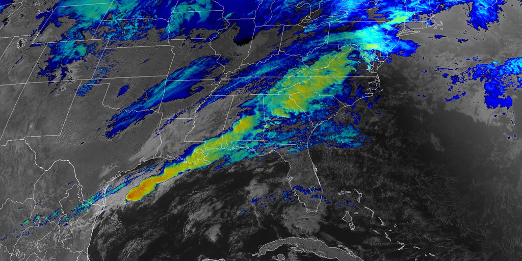 East Coast threatened by 50-mph winds, severe storms amid rapidly strengthening system spanning 1,000+ miles