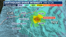 Magnitude 5.8 earthquake that jolted Reno was one out of 31 recorded quakes in western Nevada on Monday