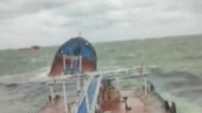 Watch: Russian tanker sinks in storm, spilling oil into Kerch Strait