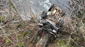 'Christmas miracle': Driver survives crash into river while swerving to avoid elk