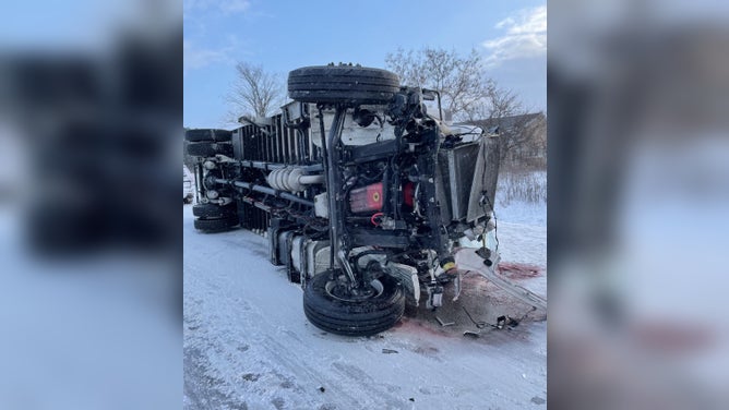 Icy crash along Michigan's Interstate 94