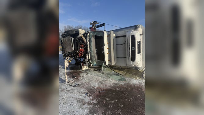 Icy crash along Michigan's Interstate 94