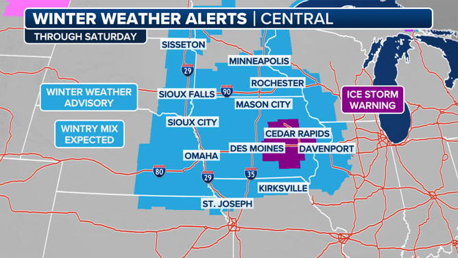 Central weather warnings