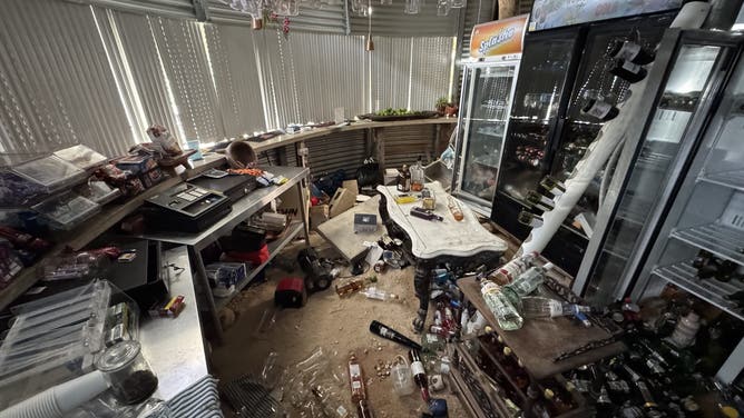 A view of the destruction on the roads and buildings as search and rescue operations continue following a powerful 7.3-magnitude earthquake in the southern Pacific nation of Vanuatu, which killed at least six people and caused extensive damage to buildings and infrastructure in Port Vila, Vanuatu on December 17, 2024. The strongest tremor, measuring 7.3 in magnitude, struck 30 kilometers (18.6 miles) west of Vanuatu's capital, Port Vila. Four additional quakes of magnitude 5.4, 5.0, 5.5, and 5.1 followed. (Photo by Tim Cutler X Account/Anadolu via Getty Images)
