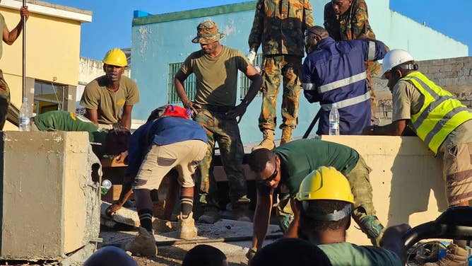 Search and rescue operations continue following a powerful 7.3-magnitude earthquake, which killed at least six people and caused extensive damage to buildings and infrastructure, in Port Vila, Vanuatu on December 17, 2024. (Photo by Vanuatu Police Force/Anadolu via Getty Images)