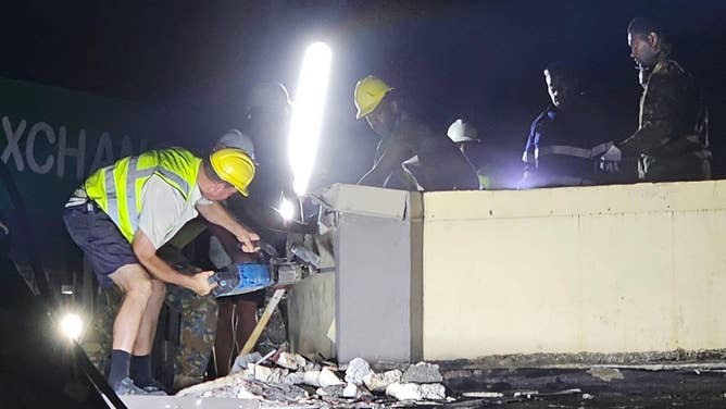 Search and rescue operations continue following a powerful 7.3-magnitude earthquake, which killed at least six people and caused extensive damage to buildings and infrastructure, in Port Vila, Vanuatu on December 17, 2024. (Photo by Vanuatu Police Force/Anadolu via Getty Images)