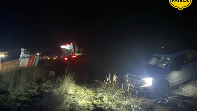 Iowa State Patrol on the scene of a crash in the western part of the state on 12/13/2024.