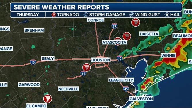 Houston area Tornado Reports