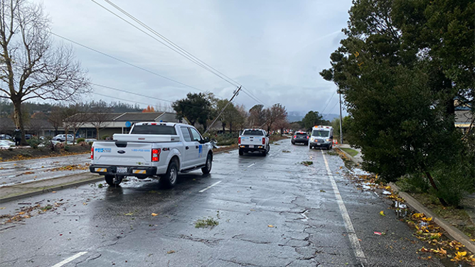 This photo shows the damage caused by a tornado in Scotts Valley, California, on Saturday, December 14, 2024.