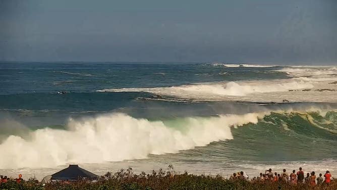 Waves of 40-50 feet were expected on Oahus north shores on Sunday.