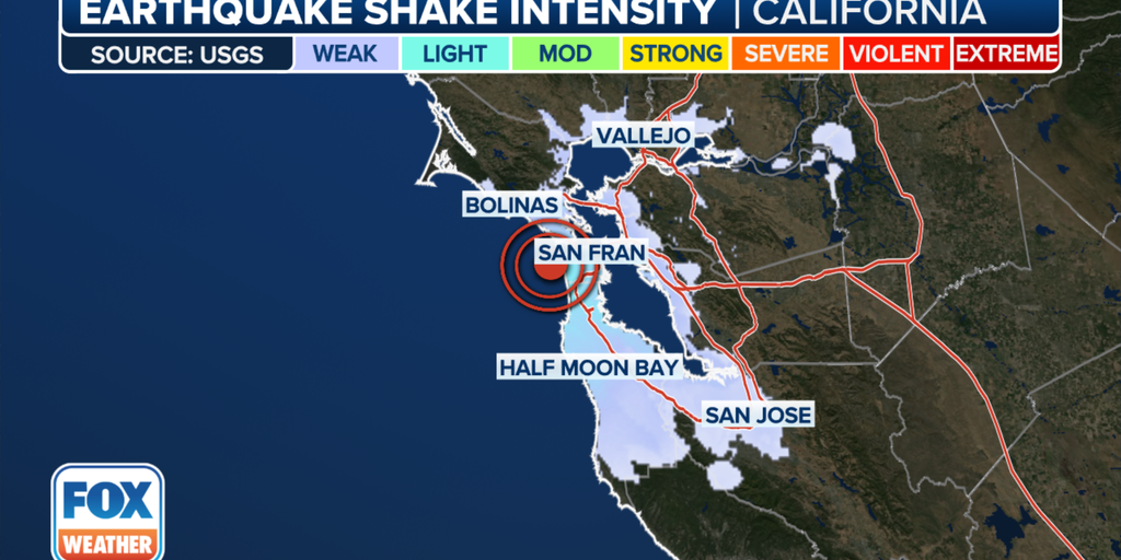 California earthquake map 2025