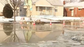 See it: Detroit neighborhood turns to icy lake after polar vortex-fueled chill bursts water main