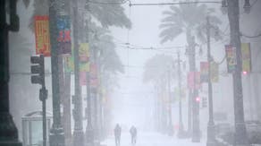 Snow blankets New Orleans during historic Gulf Coast winter storm