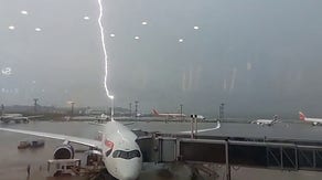 VIDEO: Lightning strikes British Airways plane while parked at Brazil airport