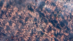 Before and after images show the extent of wildfire damage around Los Angeles