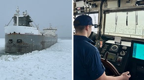 Coast Guard works to free 663-foot ship trapped in Lake Erie ice near Buffalo