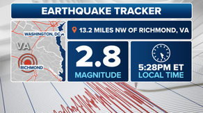 Magnitude 2.8 earthquake rattles Richmond, Virginia, area