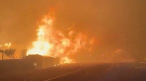 Hellish scenes caught on video as Los Angeles-area wildfires destroy thousands of structures