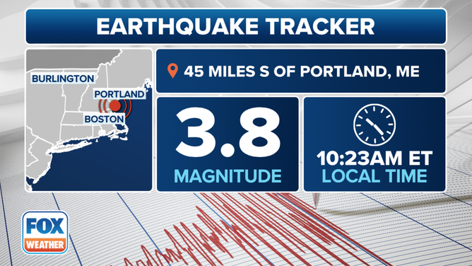 Maine earthquake information.