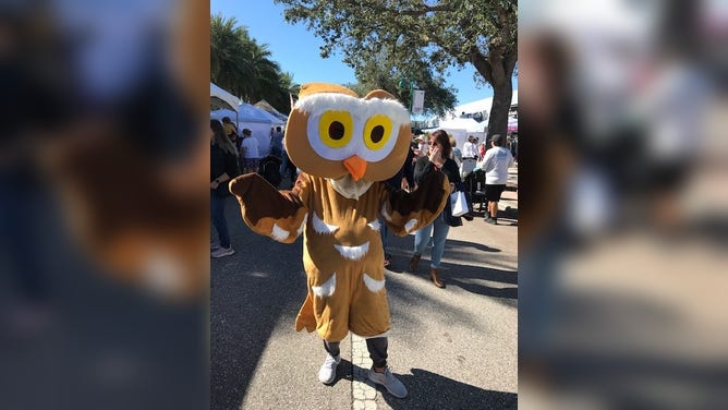 Cape Coral Friends of Wildlife's Athene the Owl, the Ground Owl Day mascot.