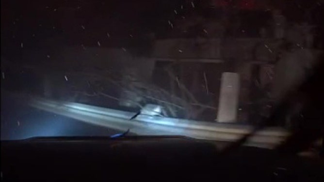 Caleb Serban-Lawler nearly hit a guardrail when trying to flee the Palisades Fire.
