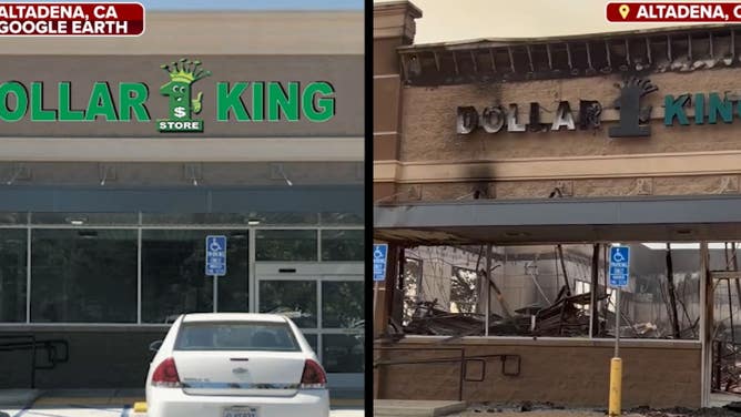 Before-and-after of a Dollar King in Altadena, CA.