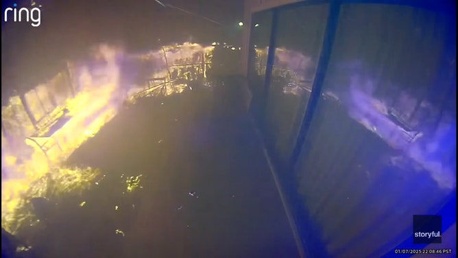A musician living in Glendale, California, watched his home burn down from his doorbell camera on January 7 during the devastating wildfires that hit the area.