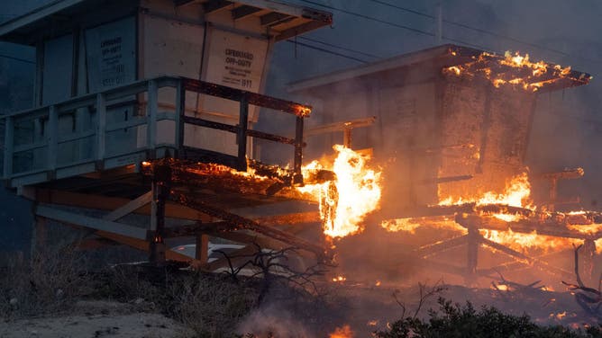 Powerful Winds Fuel Multiple Fires Across Los Angeles Area