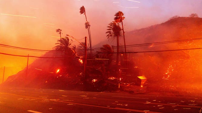 Los Angeles-Area Fires Erupt As Dangerous Wind Storm Begins