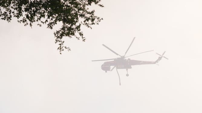 Wildfires in Mandeville Canyon, LA