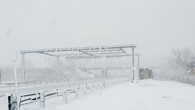 Snowfall in New York as of Thursday afternoon. Jan. 2, 2025.
