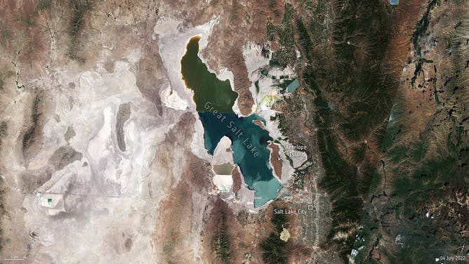 Satellite image of the Great Salt Lake