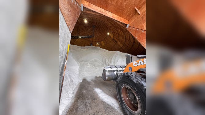 Salt dome in Louisville, KY where salt is stored for road treatments.