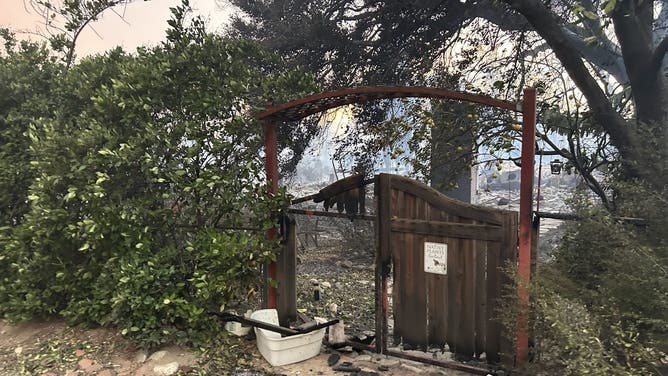 The Harbut-Singh home after the Eaton Fire in January 2025.