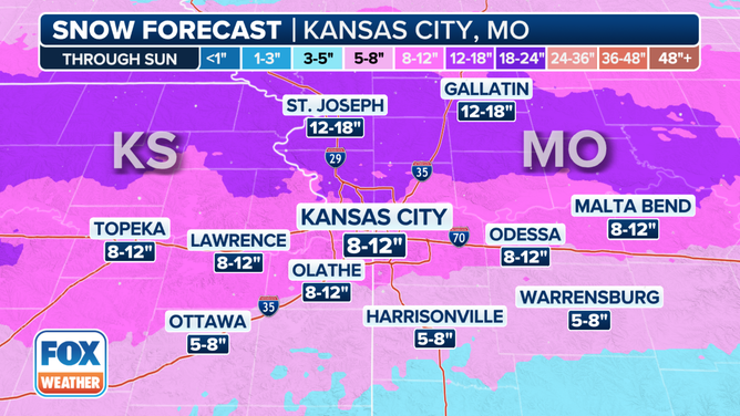 Kansas City Forecast Map