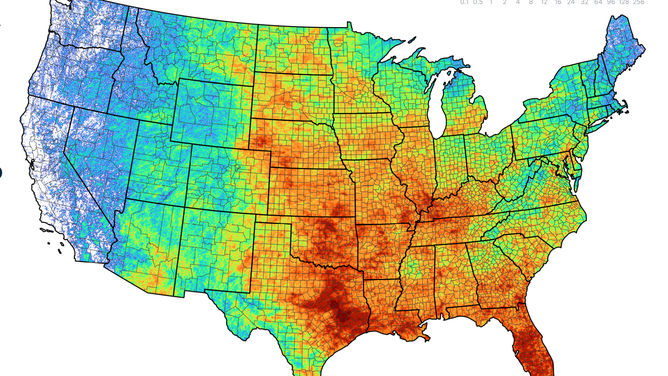 209,484,916 in-cloud and cloud-to-ground lightning events were reported in the United States in 2024.