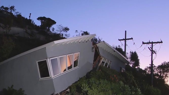 Mudslide strikes Pacific Palisades Home